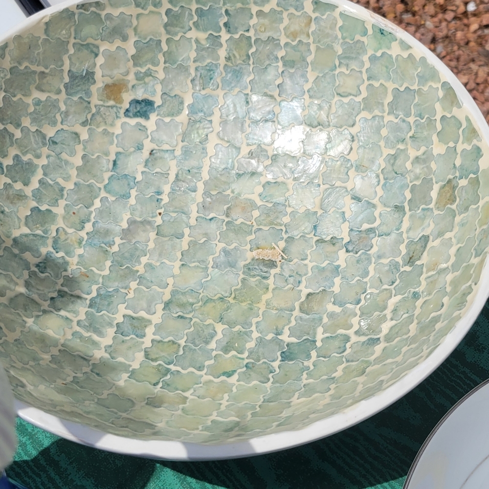 Matching mosaic bowl and box
